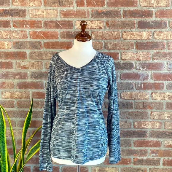 RBX black and white striped large performance long sleeve shirt - Picture 1 of 6
